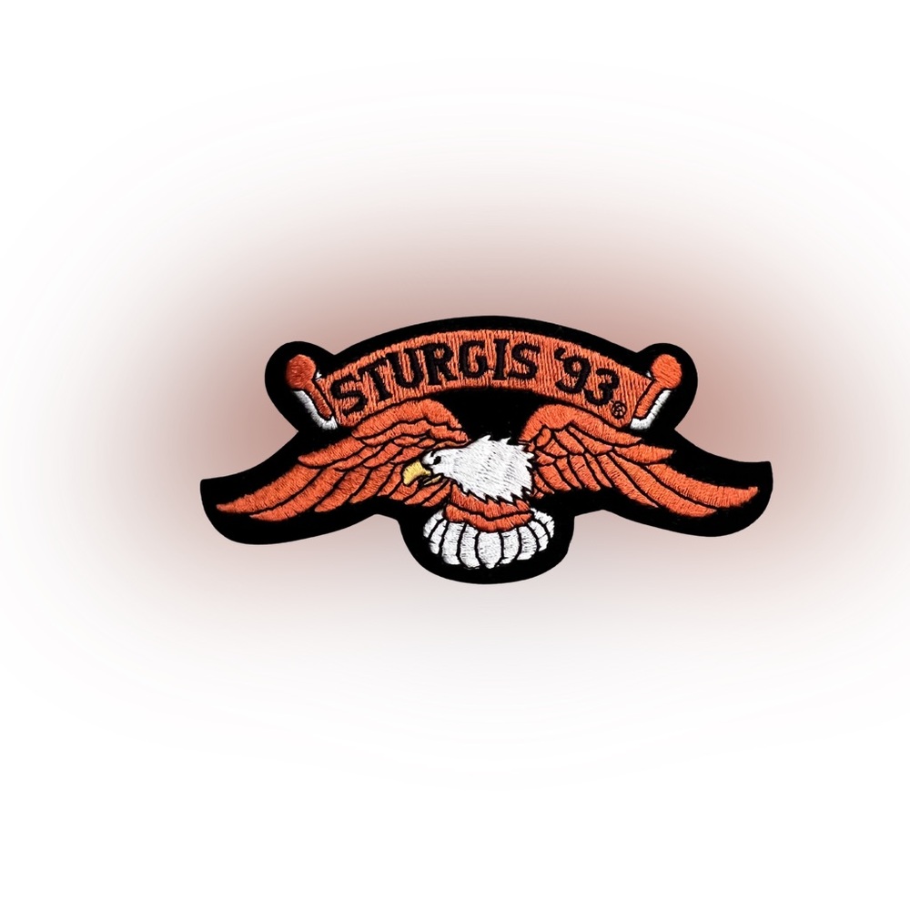 Sturgis 93 Embroidered Biker / Motorcycle Patch with Eagle